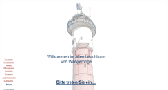 Desktop Screenshot of leuchtturm-wangerooge.de